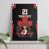 Custom Canada Rugby Pacific Canvas Wall Art Beaver and Maple Leaf LT9 - Wonder Print Shop