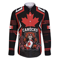 Custom Canada Rugby Pacific Family Matching Off Shoulder Short Dress and Hawaiian Shirt Beaver and Maple Leaf LT9 - Wonder Print Shop