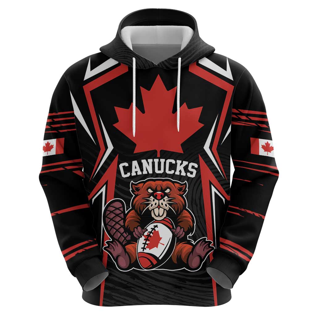 Custom Canada Rugby Pacific Hoodie Beaver and Maple Leaf - Wonder Print Shop