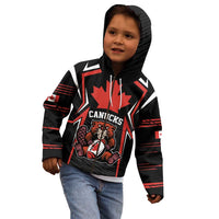 Custom Canada Rugby Pacific Kid Hoodie Beaver and Maple Leaf - Wonder Print Shop
