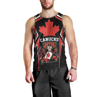 Custom Canada Rugby Pacific Men Tank Top Beaver and Maple Leaf - Wonder Print Shop