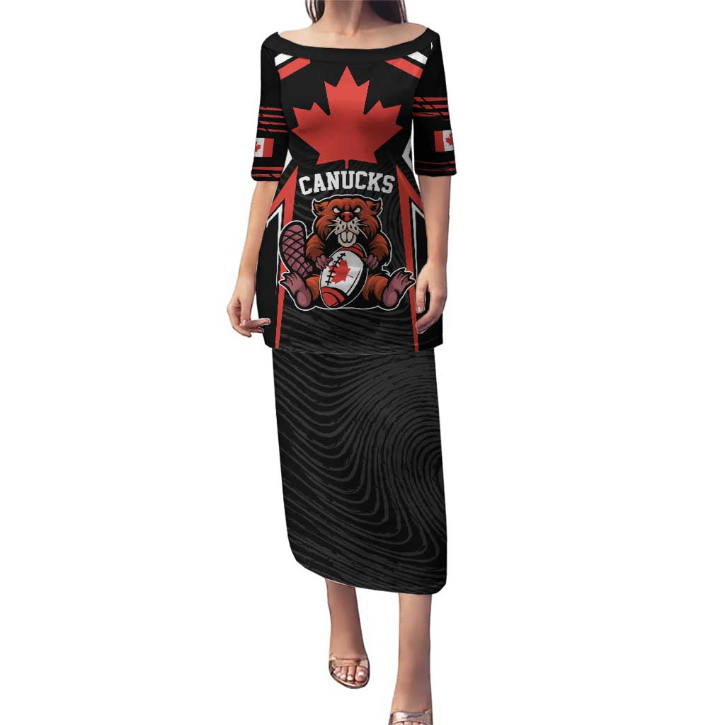 Custom Canada Rugby Pacific Puletasi Beaver and Maple Leaf - Wonder Print Shop