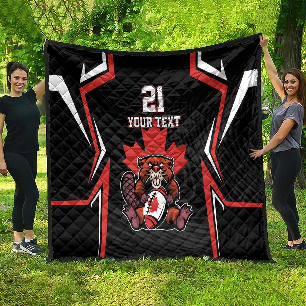 Custom Canada Rugby Pacific Quilt Beaver and Maple Leaf - Wonder Print Shop