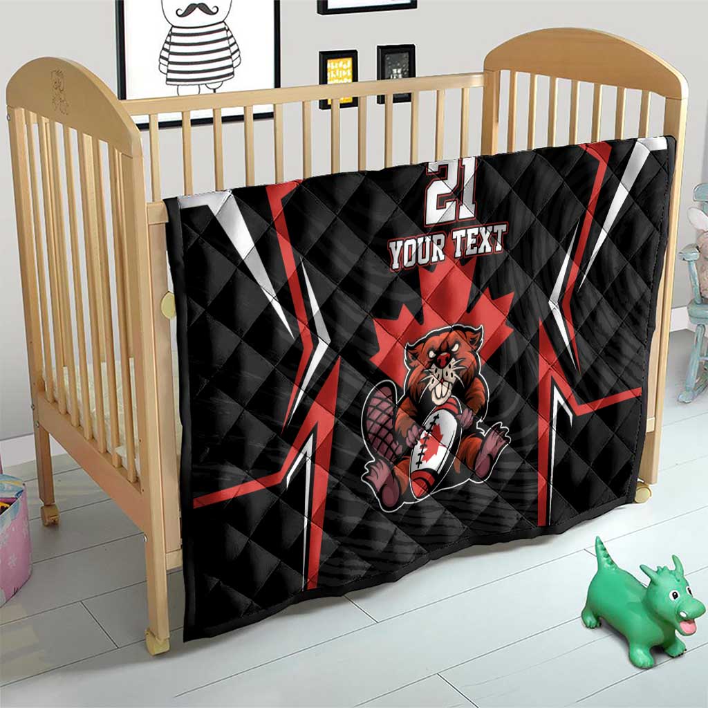 Custom Canada Rugby Pacific Quilt Beaver and Maple Leaf - Wonder Print Shop