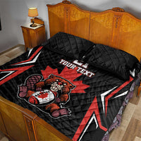 Custom Canada Rugby Pacific Quilt Bed Set Beaver and Maple Leaf - Wonder Print Shop