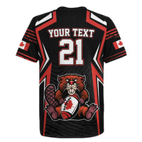 Custom Canada Rugby Pacific Rugby Jersey Beaver and Maple Leaf - Wonder Print Shop
