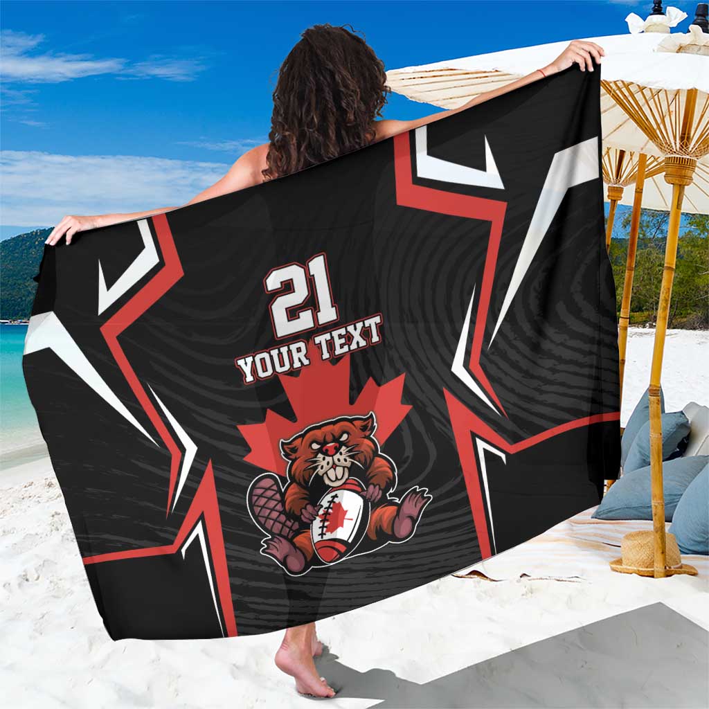 Custom Canada Rugby Pacific Sarong Beaver and Maple Leaf - Wonder Print Shop