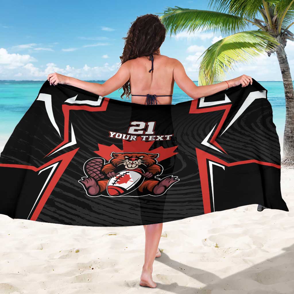 Custom Canada Rugby Pacific Sarong Beaver and Maple Leaf - Wonder Print Shop