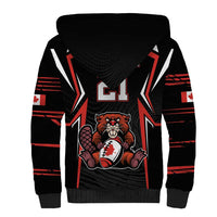Custom Canada Rugby Pacific Sherpa Hoodie Beaver and Maple Leaf - Wonder Print Shop