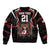Custom Canada Rugby Pacific Sleeve Zip Bomber Jacket Beaver and Maple Leaf - Wonder Print Shop