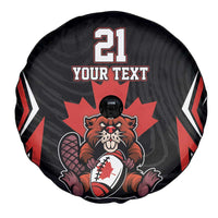 Custom Canada Rugby Pacific Spare Tire Cover Beaver and Maple Leaf - Wonder Print Shop