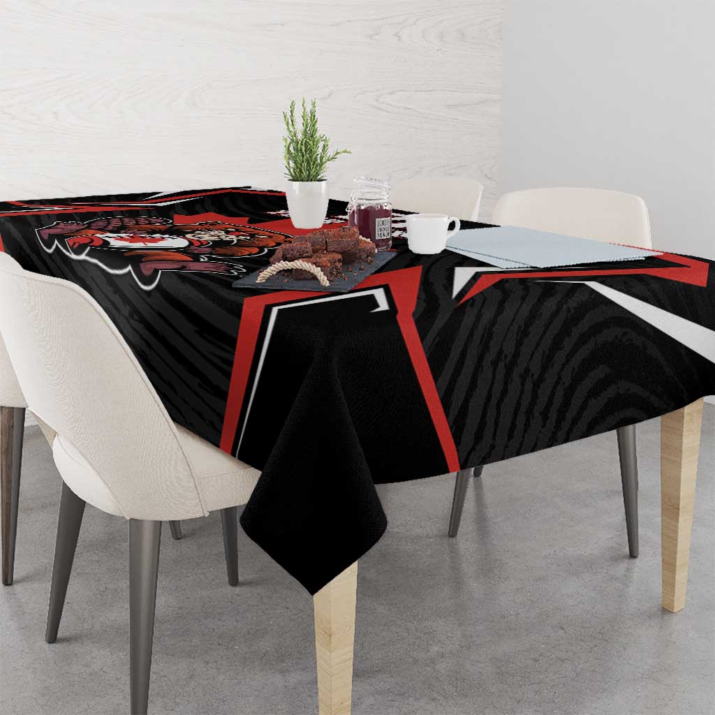 Custom Canada Rugby Pacific Tablecloth Beaver and Maple Leaf - Wonder Print Shop
