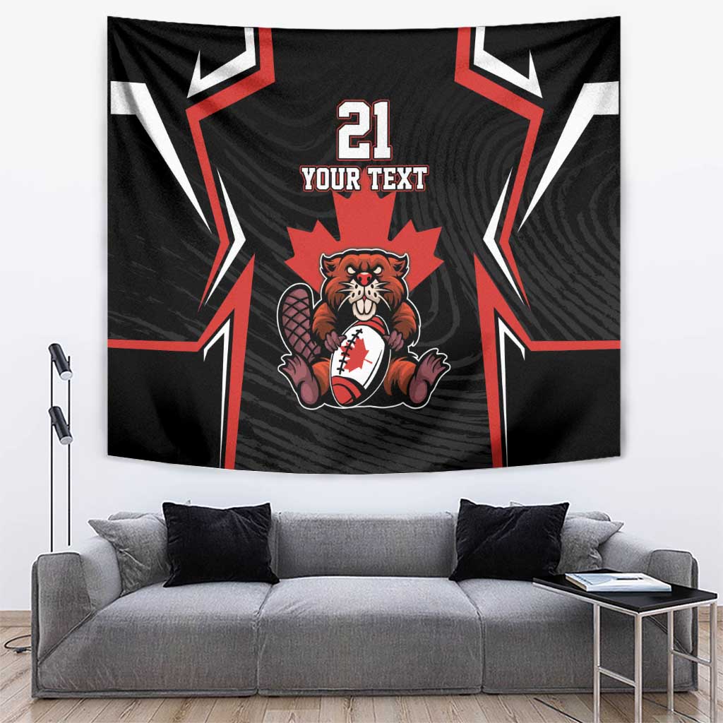 Custom Canada Rugby Pacific Tapestry Beaver and Maple Leaf - Wonder Print Shop