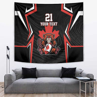 Custom Canada Rugby Pacific Tapestry Beaver and Maple Leaf - Wonder Print Shop