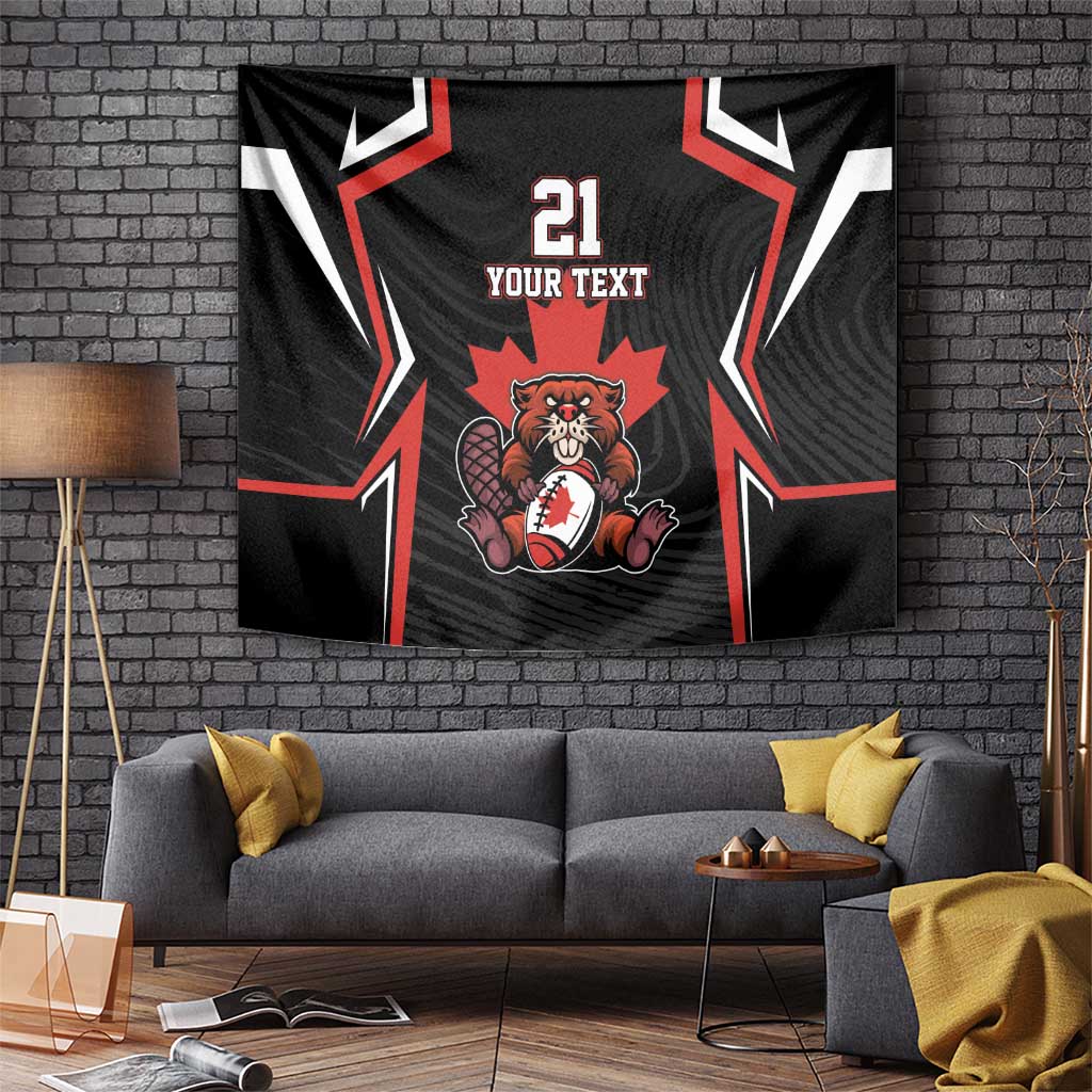 Custom Canada Rugby Pacific Tapestry Beaver and Maple Leaf - Wonder Print Shop
