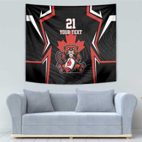 Custom Canada Rugby Pacific Tapestry Beaver and Maple Leaf - Wonder Print Shop