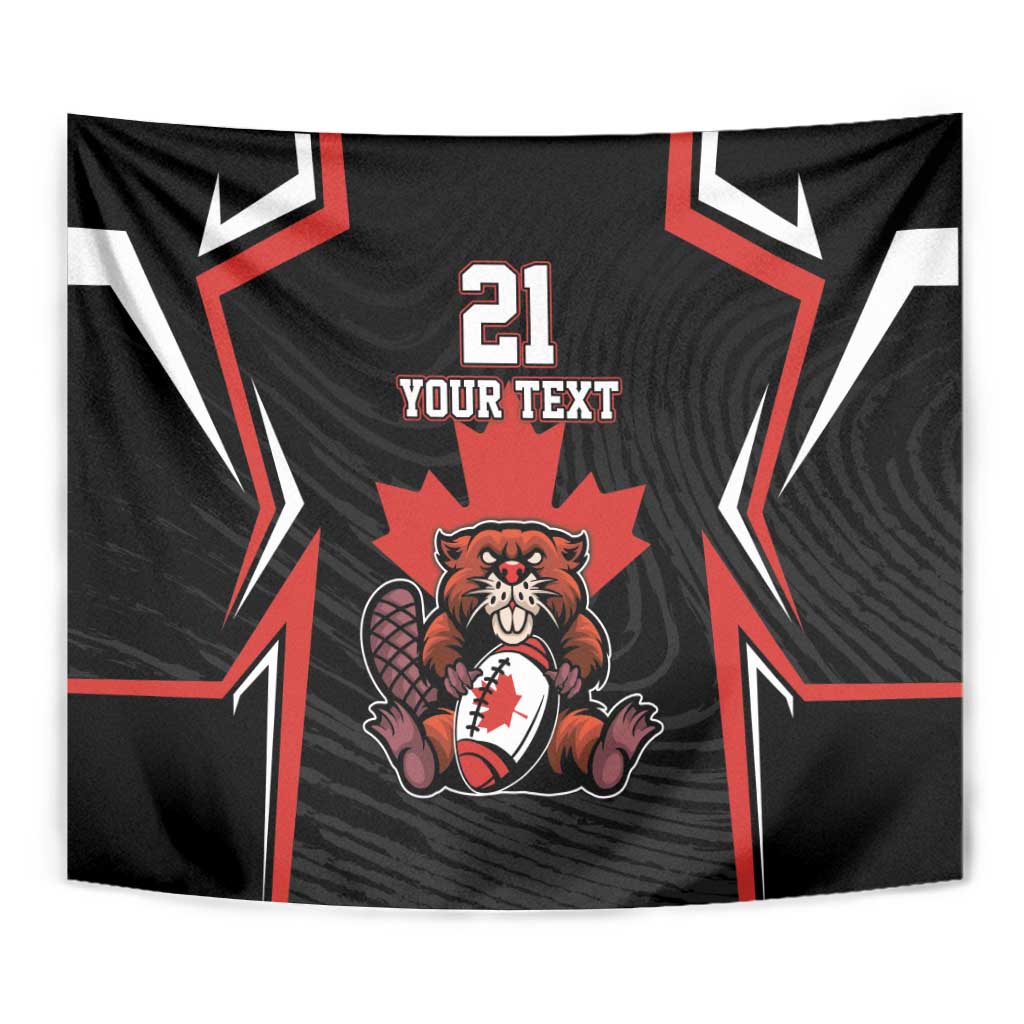 Custom Canada Rugby Pacific Tapestry Beaver and Maple Leaf - Wonder Print Shop