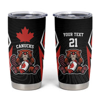 Custom Canada Rugby Pacific Tumbler Cup Beaver and Maple Leaf - Wonder Print Shop