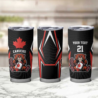 Custom Canada Rugby Pacific Tumbler Cup Beaver and Maple Leaf - Wonder Print Shop