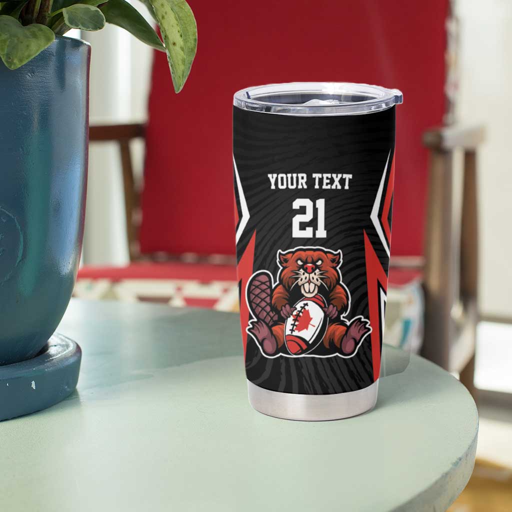 Custom Canada Rugby Pacific Tumbler Cup Beaver and Maple Leaf - Wonder Print Shop