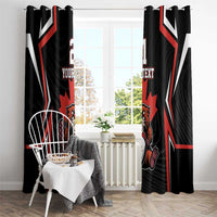 Custom Canada Rugby Pacific Window Curtain Beaver and Maple Leaf - Wonder Print Shop