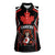 Custom Canada Rugby Pacific Women Sleeveless Polo Shirt Beaver and Maple Leaf - Wonder Print Shop