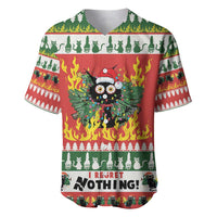 Merry Cat-Mas Baseball Jersey Christmas It's Fine I'm Fine Everything is Fine LT9 - Wonder Print Shop