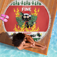 Merry Cat-Mas Beach Blanket Christmas It's Fine I'm Fine Everything is Fine LT9 - Wonder Print Shop