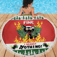 Merry Cat-Mas Beach Blanket Christmas It's Fine I'm Fine Everything is Fine LT9 - Wonder Print Shop