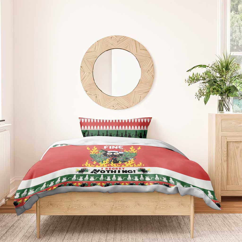 Merry Cat-Mas Bedding Set Christmas It's Fine I'm Fine Everything is Fine LT9 - Wonder Print Shop