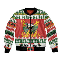 Merry Cat-Mas Bomber Jacket Christmas It's Fine I'm Fine Everything is Fine LT9 - Wonder Print Shop