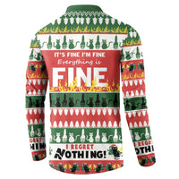 Merry Cat-Mas Button Sweatshirt Christmas It's Fine I'm Fine Everything is Fine LT9 - Wonder Print Shop