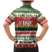 Merry Cat-Mas Family Matching Mermaid Dress and Hawaiian Shirt Christmas It's Fine I'm Fine Everything is Fine LT9 - Wonder Print Shop