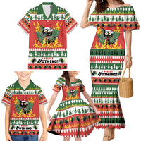 Merry Cat-Mas Family Matching Mermaid Dress and Hawaiian Shirt Christmas It's Fine I'm Fine Everything is Fine LT9 - Wonder Print Shop