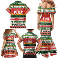 Merry Cat-Mas Family Matching Mermaid Dress and Hawaiian Shirt Christmas It's Fine I'm Fine Everything is Fine LT9 - Wonder Print Shop