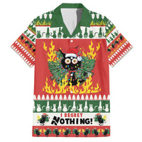 Merry Cat-Mas Family Matching Off The Shoulder Long Sleeve Dress and Hawaiian Shirt Christmas It's Fine I'm Fine Everything is Fine - Wonder Print Shop