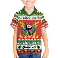 Merry Cat-Mas Family Matching Short Sleeve Bodycon Dress and Hawaiian Shirt Christmas It's Fine I'm Fine Everything is Fine - Wonder Print Shop