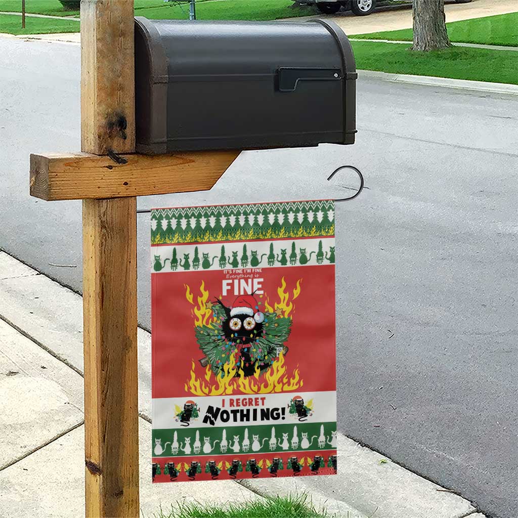 Merry Cat-Mas Garden Flag Christmas It's Fine I'm Fine Everything is Fine - Wonder Print Shop