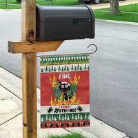 Merry Cat-Mas Garden Flag Christmas It's Fine I'm Fine Everything is Fine - Wonder Print Shop