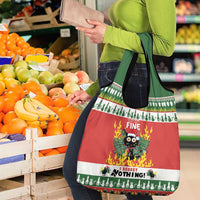 Merry Cat-Mas Grocery Bag Christmas It's Fine I'm Fine Everything is Fine