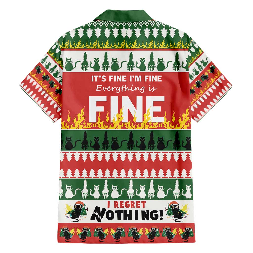 Merry Cat-Mas Hawaiian Shirt Christmas It's Fine I'm Fine Everything is Fine - Wonder Print Shop
