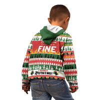 Merry Cat-Mas Kid Hoodie Christmas It's Fine I'm Fine Everything is Fine - Wonder Print Shop