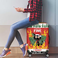 Merry Cat-Mas Luggage Cover Christmas It's Fine I'm Fine Everything is Fine - Wonder Print Shop
