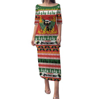 Merry Cat-Mas Puletasi Christmas It's Fine I'm Fine Everything is Fine - Wonder Print Shop