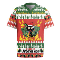 Merry Cat-Mas Rugby Jersey Christmas It's Fine I'm Fine Everything is Fine - Wonder Print Shop