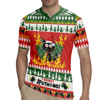 Merry Cat-Mas Rugby Jersey Christmas It's Fine I'm Fine Everything is Fine - Wonder Print Shop