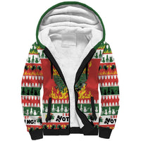Merry Cat-Mas Sherpa Hoodie Christmas It's Fine I'm Fine Everything is Fine - Wonder Print Shop