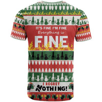 Merry Cat-Mas T Shirt Christmas It's Fine I'm Fine Everything is Fine - Wonder Print Shop