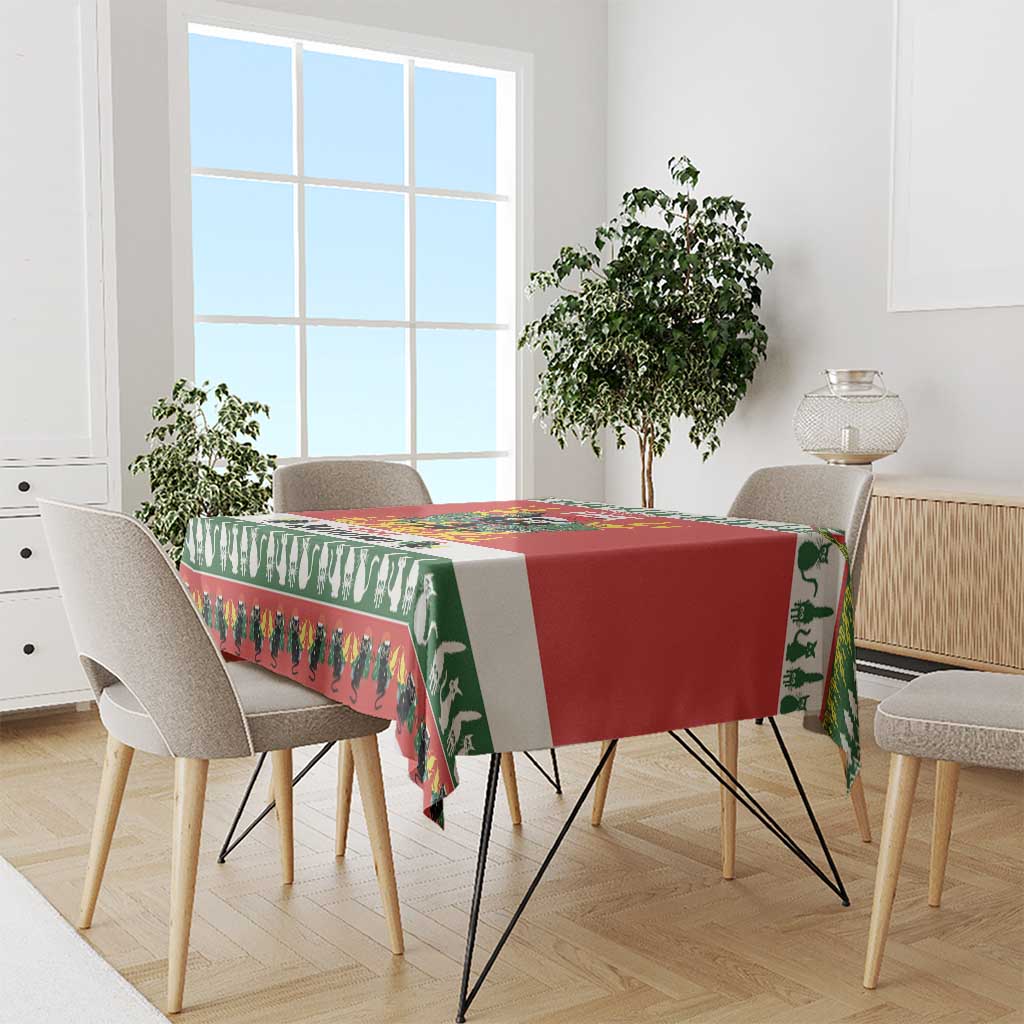 Merry Cat-Mas Tablecloth Christmas It's Fine I'm Fine Everything is Fine - Wonder Print Shop