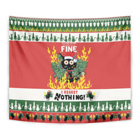 Merry Cat-Mas Tapestry Christmas It's Fine I'm Fine Everything is Fine - Wonder Print Shop